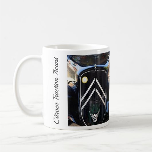 Mug Citroë Traction Avant, voiture vintage française. (Gauche)