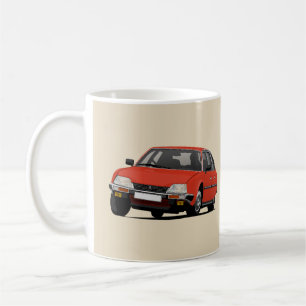 Mug Citroen rouge CX GTi - deux images
