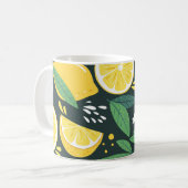 Mug Citron Abstrait : Art Moderne Sans Seamless. (Devant gauche)