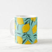 Mug Citron Art Mode Abstrait sans couture (Devant gauche)
