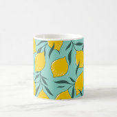 Mug Citron Art Mode Abstrait sans couture (Centre)