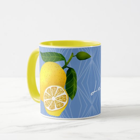 Mug Citron bleu (Devant gauche)