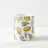 Mug Citron, branches vertes : motif abstrait. (Centre)