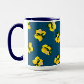 Mug Citron chic bleu foncé Design (Gauche)