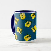 Mug Citron chic bleu foncé Design (Devant gauche)