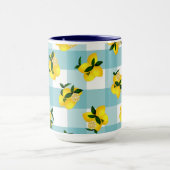 Mug Citron chic En vichy bleu (Centre)