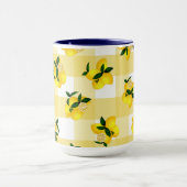 Mug Citron chic En vichy jaune (Centre)