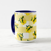 Mug Citron chic En vichy jaune (Devant gauche)