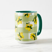 Mug Citron chic En vichy vert (Devant droit)