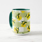Mug Citron chic En vichy vert (Devant gauche)