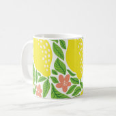 Mug Citron Citrus Motif Vintage d'été (Devant gauche)