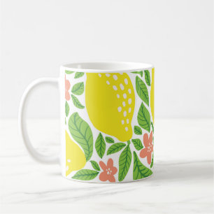 Mug Citron Citrus Motif Vintage d'été