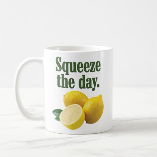 Mug Citron coloré "serrez jour" (Gauche)