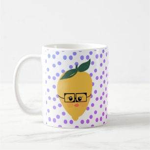 Mug Citron d'été dessiné à la main en style cartoon av