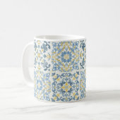 Mug Citron en carrelage bleu italien (Devant gauche)