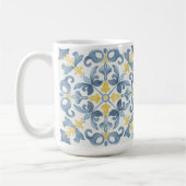 Mug Citron en carrelage bleu italien (Gauche)