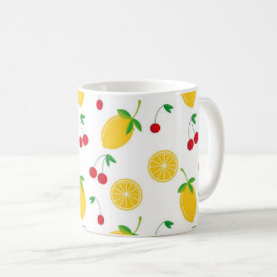 Mug Citron et Cerises d'Été Vibrants