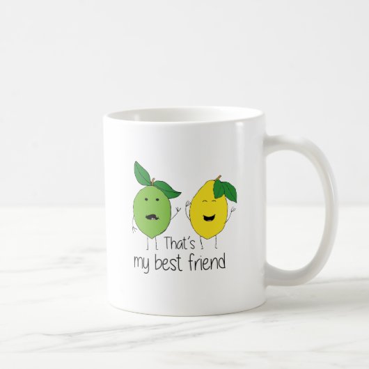 Mug Citron et chaux Meilleurs amis BFF Lemon Art Besoi (Droite)