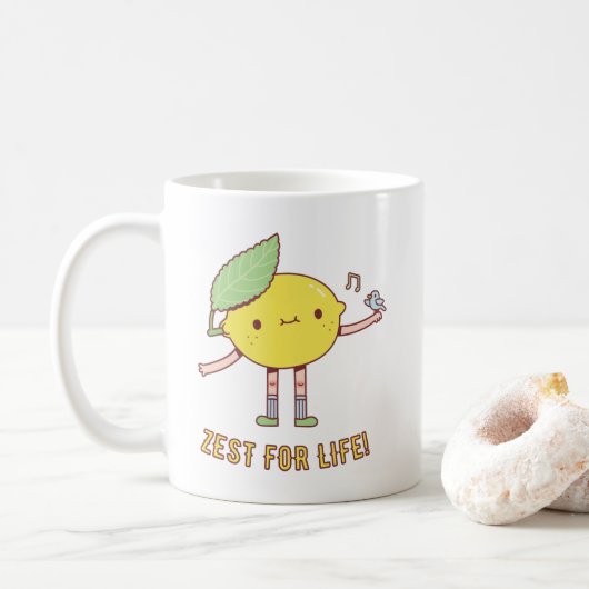 Mug Citron et zeste d'oiseau à vie (Avec donut)