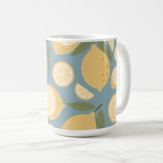 Mug Citron jaune Motif (Devant droit)