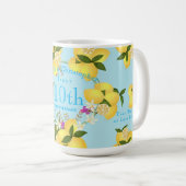 Mug Citron Squeeze Mariage Anniversaire bleu (Devant droit)