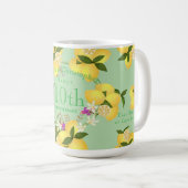 Mug Citron Squeeze Mariage Anniversaire Vert (Devant droit)