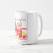 Mug Citronnade de pastèque en aquarelle (Devant droit)