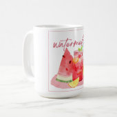 Mug Citronnade de pastèque en aquarelle (Devant gauche)