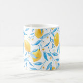Mug citrons aquarelle : motif dessiné à la main. (Centre)