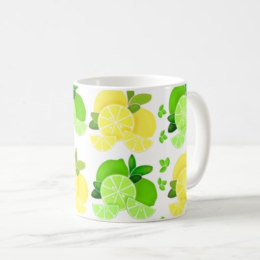 Mug Citrons citrons | tranches de citron vert (Devant droit)