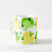 Mug Citrons citrons | tranches de citron vert (Devant gauche)
