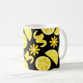 Mug citrons citrus citron chef mignon jaune noir (Devant droit)