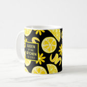 Mug citrons citrus citron chef mignon jaune noir (Devant gauche)