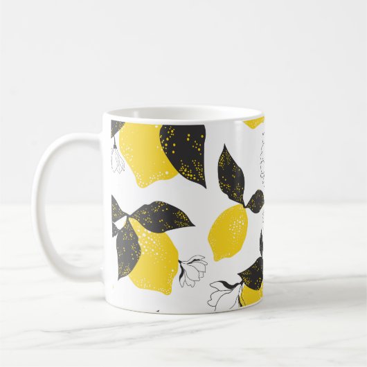 Mug Citrons Citrus, Vintage Été Sans Fil. (Gauche)