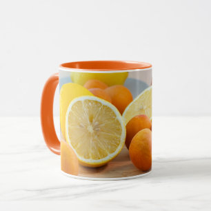 Mug Citrons Et Abricots Photographie De Nourriture Nat
