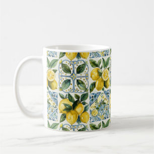 Mug Citrons et carreaux italiens La Dolce Vita Motif