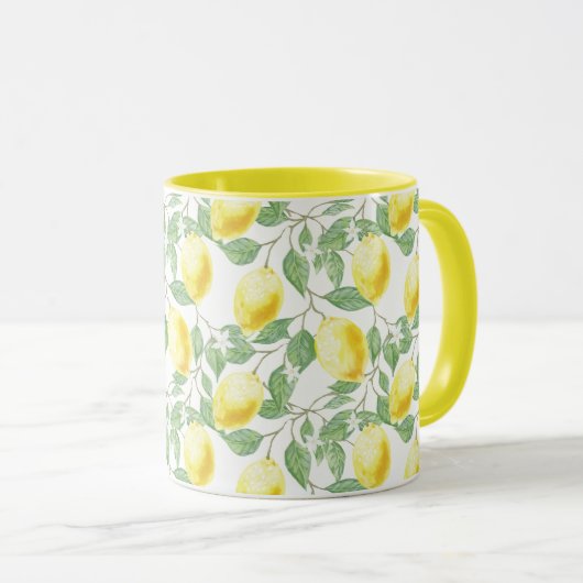 Mug Citrons et Feuille (Devant droit)