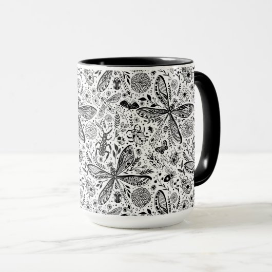 Mug Citrons et feuilles (Devant droit)