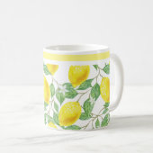 Mug Citrons et Feuilles de Citrus Café (Devant droit)