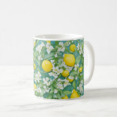 Mug Citrons et fleurs blanches (Devant droit)