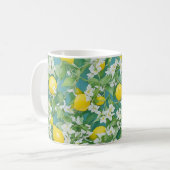 Mug Citrons et fleurs blanches (Devant gauche)