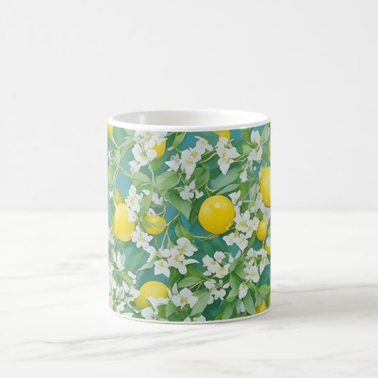 Mug Citrons et fleurs blanches (Centre)