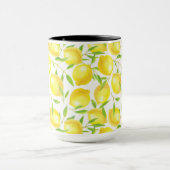 Mug Citrons et motif feuille (Centre)