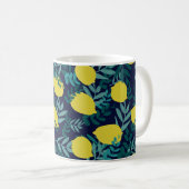 Mug Citrons et motifs feuille (Devant droit)