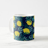 Mug Citrons et motifs feuille (Devant gauche)
