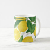 Mug Citrons et pâte à café Feuille verte (Devant droit)