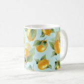 Mug Citrons Feuilles : Aquarelle Impression transparen (Devant droit)