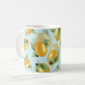 Mug Citrons Feuilles : Aquarelle Impression transparen (Devant gauche)