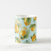 Mug Citrons Feuilles : Aquarelle Impression transparen (Centre)