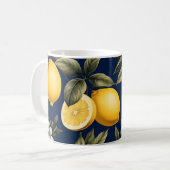 Mug Citrons italiens sur fond marine (Devant gauche)
